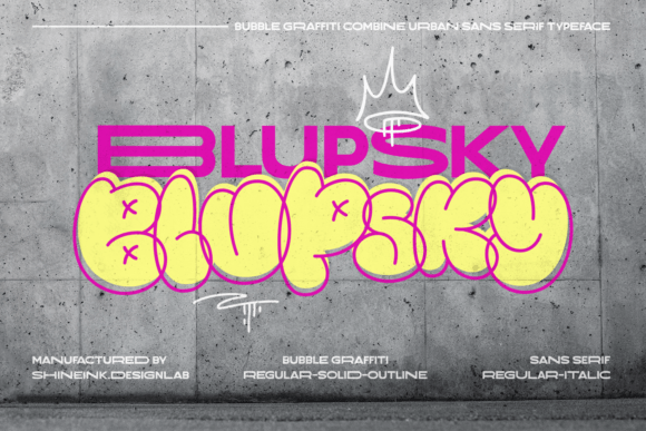 Blupsky: A Bold Font for Creative Typography