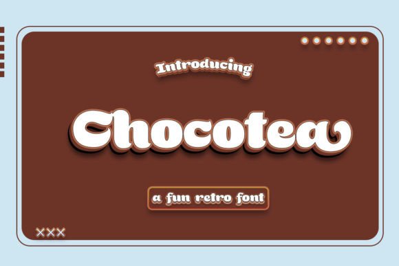 Chocotea Display Font for Playful Web Design