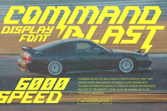 Command Blast: A Bold Display Font for Digital Impact