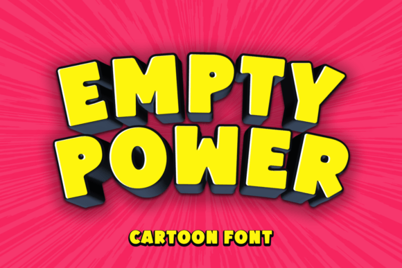 Empty Power Font for Bold Craft and Design Projects