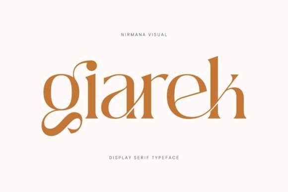 Giarek: The Elegant Display Font for Sophisticated Editorial Design