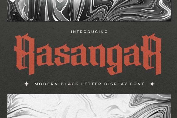 Rasangar - A Bold Blackletter Font for Craft Creations