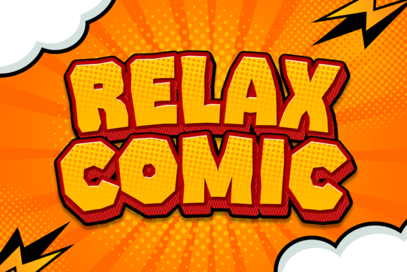 Relax Comic: A Bold Display Font for Eye-Catching Campaigns