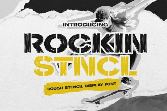 Rockin Stncl: A Bold Display Typeface for Creative Makers