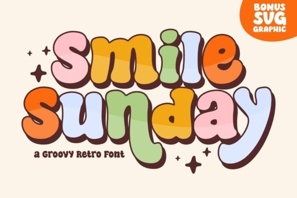 Smile Sunday: A Groovy Display Font for Vibrant Editorial Design