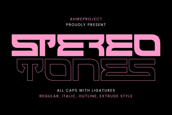 Stereotones: A Modern Display Font for Dynamic Digital Brands